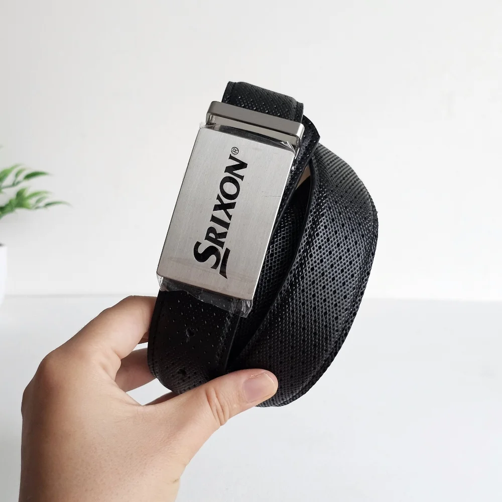 🆕 Srixon x Druh Genuine Leather Golf Belt Adjustable 30–40, Rare & Collectible